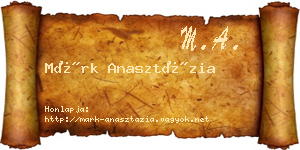 Márk Anasztázia névjegykártya